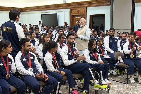 Paris Paralympic 2024: Prime Minister Narendra Modi during an interaction with Paralympics athletes